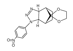 1'-(4-nitro-phenyl)-(3'at,7'at)-3'a,4',5',6',7',7'a-hexahydro-1'H-spiro[[1,3]dioxolane-2,8'-(4r,7c-methano-benzo[1,2,3]triazole)] Structure