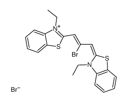 2-bromo-1,3-bis-(3-ethyl-benzothiazol-2-yl)-trimethinium, bromide Structure