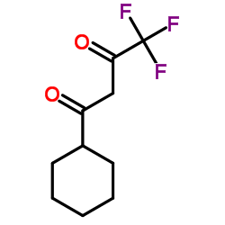 1-Cyclohexyl-4,4,4-trifluoro-1,3-butanedione结构式