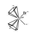 dicyclopentadienylmethylzirconium bromide Structure