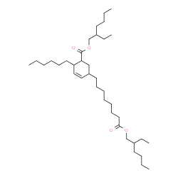 5-[[(2-Ethylhexyl)oxy]carbonyl]-4-hexyl-2-cyclohexene-1-octanoic acid 2-ethylhexyl ester structure