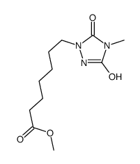 methyl 7-(4-methyl-3,5-dioxo-1,2,4-triazolidin-1-yl)heptanoate结构式