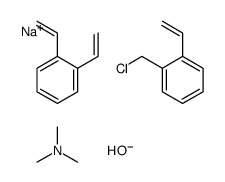 sodium,1,2-bis(ethenyl)benzene,1-(chloromethyl)-2-ethenylbenzene,N,N-dimethylmethanamine,hydroxide结构式