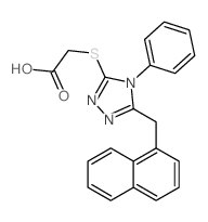 Acetic acid,2-[[5-(1-naphthalenylmethyl)-4-phenyl-4H-1,2,4-triazol-3-yl]thio]- picture