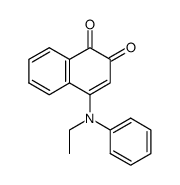 4-(N-ethyl-anilino)-[1,2]naphthoquinone结构式