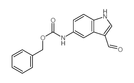 benzyl N-(3-formyl-1H-indol-5-yl)carbamate结构式