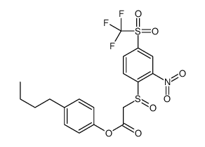 (4-butylphenyl) 2-[2-nitro-4-(trifluoromethylsulfonyl)phenyl]sulfinylacetate结构式