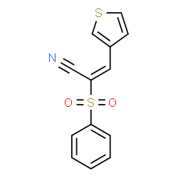 2-(PHENYLSULFONYL)-3-(3-THIENYL)PROP-2-ENENITRILE结构式
