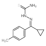 Hydrazinecarbothioamide,2-[cyclopropyl(4-methylphenyl)methylene]- Structure