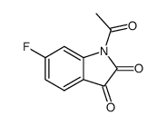 6-fluoro-1-acetyl indole-2,3-dione结构式