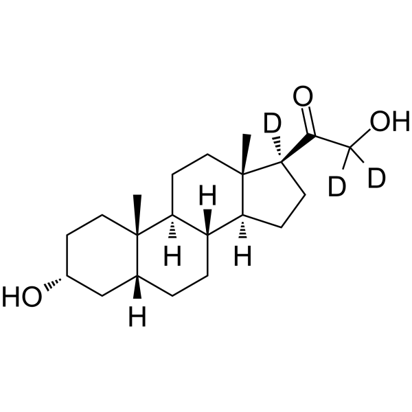 Tetrahydrodeoxycorticosterone-d3结构式