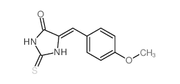 4-Imidazolidinone, 5-((4-methoxyphenyl)methylene)-2-thioxo- Structure