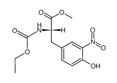 (S)-3-(4-hydroxy-3-nitrophenyl)-2-[(ethoxycarbonyl)amino]-1-propanoic acid methyl ester结构式