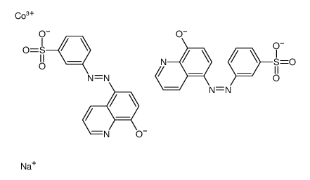 sodium bis[3-[(8-hydroxyquinolin-5-yl)azo]benzenesulphonato(2-)]cobaltate(1-) Structure