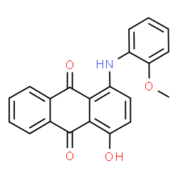 1-hydroxy-4-[(2-methoxyphenyl)amino]anthraquinone structure