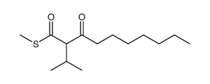2-isopropyl-3-oxo-decanethioic acid S-methyl ester Structure