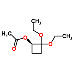 Cyclobutanol, 2,2-diethoxy-, acetate, (1R)- (9CI)结构式