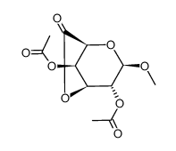 2,4-di-O-acetyl-β-methyl-D-galactopyranosideuronic acid γ-lactone结构式