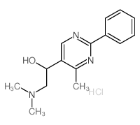 5-Pyrimidinemethanol, a-[(dimethylamino)methyl]-4-methyl-2-phenyl-,hydrochloride (1:1) Structure