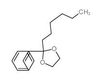 2-hexyl-2-(2-phenylethenyl)-1,3-dioxolane结构式