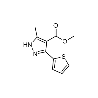 5-甲基-3-(噻吩-2-基)-1H-吡唑-4-羧酸甲酯结构式