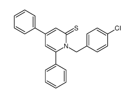 1-[(4-chlorophenyl)methyl]-4,6-diphenylpyridine-2-thione Structure