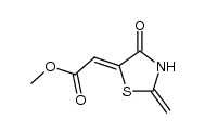 methyl (Z)-2-methylene-4-oxo-1,3-thiazolidin-5-ylideneacetate结构式