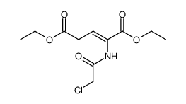 ethyl 2-chloroacetylamino-4-ethoxycarbonyl-2-butenoate Structure