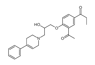 1-[3-acetyl-4-[2-hydroxy-3-(4-phenyl-3,6-dihydro-2H-pyridin-1-yl)propoxy]phenyl]propan-1-one结构式