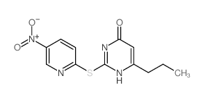 2-(5-nitropyridin-2-yl)sulfanyl-6-propyl-1H-pyrimidin-4-one Structure