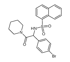 N-(1-(4-bromophenyl)-2-oxo-2-(piperidin-1-yl)ethyl)naphthalene-1-sulfonamide结构式