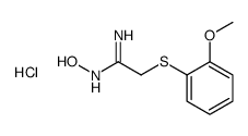 N'-hydroxy-2-(2-methoxyphenyl)sulfanylethanimidamide,hydrochloride结构式