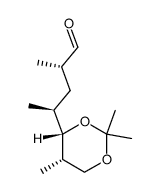 (2S,4S)-2-methyl-4-((4S,5S)-2,2,5-trimethyl-1,3-dioxan-4-yl)pentanal Structure