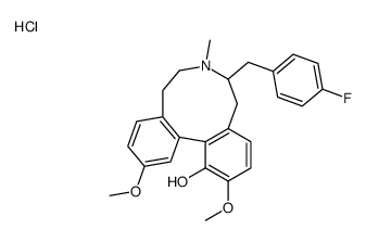 (-)-6,7,8,9-Tetrahydro-2,12-dimethoxy-7-methyl-5H-dibenz(d,f)azonin-1-ol hydrochloride结构式