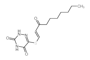 6-(3-oxodec-1-enylsulfanyl)-2H-1,2,4-triazine-3,5-dione Structure