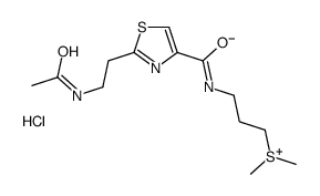 Sulfonium, 3-(((2-(2-(acetylamino)ethyl-4-thiazolyl)carbonyl)amino)pro pyl)dimethyl-, chloride结构式