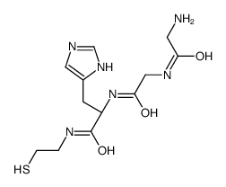 (2S)-2-[[2-[(2-aminoacetyl)amino]acetyl]amino]-3-(1H-imidazol-5-yl)-N-(2-sulfanylethyl)propanamide Structure