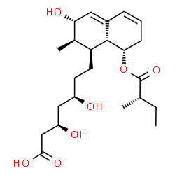 (3R,5R)-7-[(1S,2R,3S,8S,8aR)-3-hydroxy-2-methyl-8-[(2S)-2-methylbutano yl]oxy-1,2,3,7,8,8a-hexahydronaphthalen-1-yl]-3,5-dihydroxy-heptanoic acid结构式