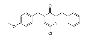 3-benzyl-5-chloro-1-(4-methoxybenzyl)-2(1H)-pyrazinone结构式