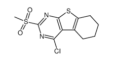 4-chloro-2-mesyl-5,6,7,8-tetrahydro[1]benzothieno[2,3-d]pyrimidine结构式