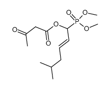 dimethyl [1-(2-ketobutanoyloxy)-5-methyl-2-hexenyl]phosphonate Structure