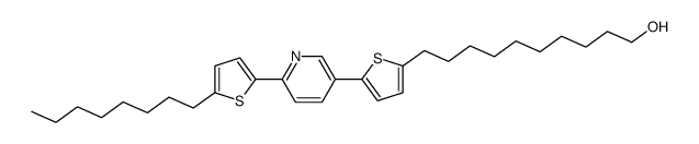 10-[5-[6-(5-octylthiophen-2-yl)pyridin-3-yl]thiophen-2-yl]decan-1-ol结构式
