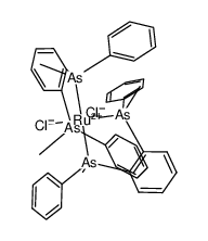 rac-anti-cis-C2-dichloro((RR,SS)-o-phenylenebis(methylphenylarsine))ruthenium(II)结构式