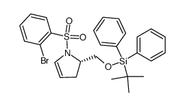 1-(2-bromobenzenesulfonyl)-2S-(tert-butyldiphenylsilanyloxymethyl)-2,3-dihydro-1H-pyrrole Structure