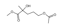 methyl 5-acetoxy-2-hydroxy-2-methylpentanoate结构式