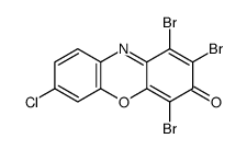 1,2,4-tribromo-7-chlorophenoxazin-3-one Structure