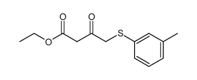 ethyl 4-(3-methylphenylthio)-3-oxobutanoate结构式