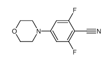 2,6-Difluoro-4-morpholin-4-ylbenzonitrile结构式