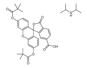 3',6'-Bis(2,2-dimethyl-1-oxopropoxy)-3-oxo-spiro[isobenzofuran-1(3H),9'-[9H]xanthene]-6-carboxylic Acid N-(1-Methylethyl)-2-propanamine picture