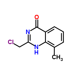 2-(氯甲基)-8-甲基喹唑啉-4(3H)-酮结构式